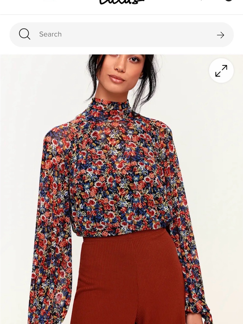 Free People All Dolled Up Black Floral Print Mesh Long Sleeve top - Picture 3 of 10
